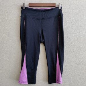 FILA SPORT Pop Hem Skimmer Capris Black Pink Size S